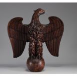 carved wooden eagle