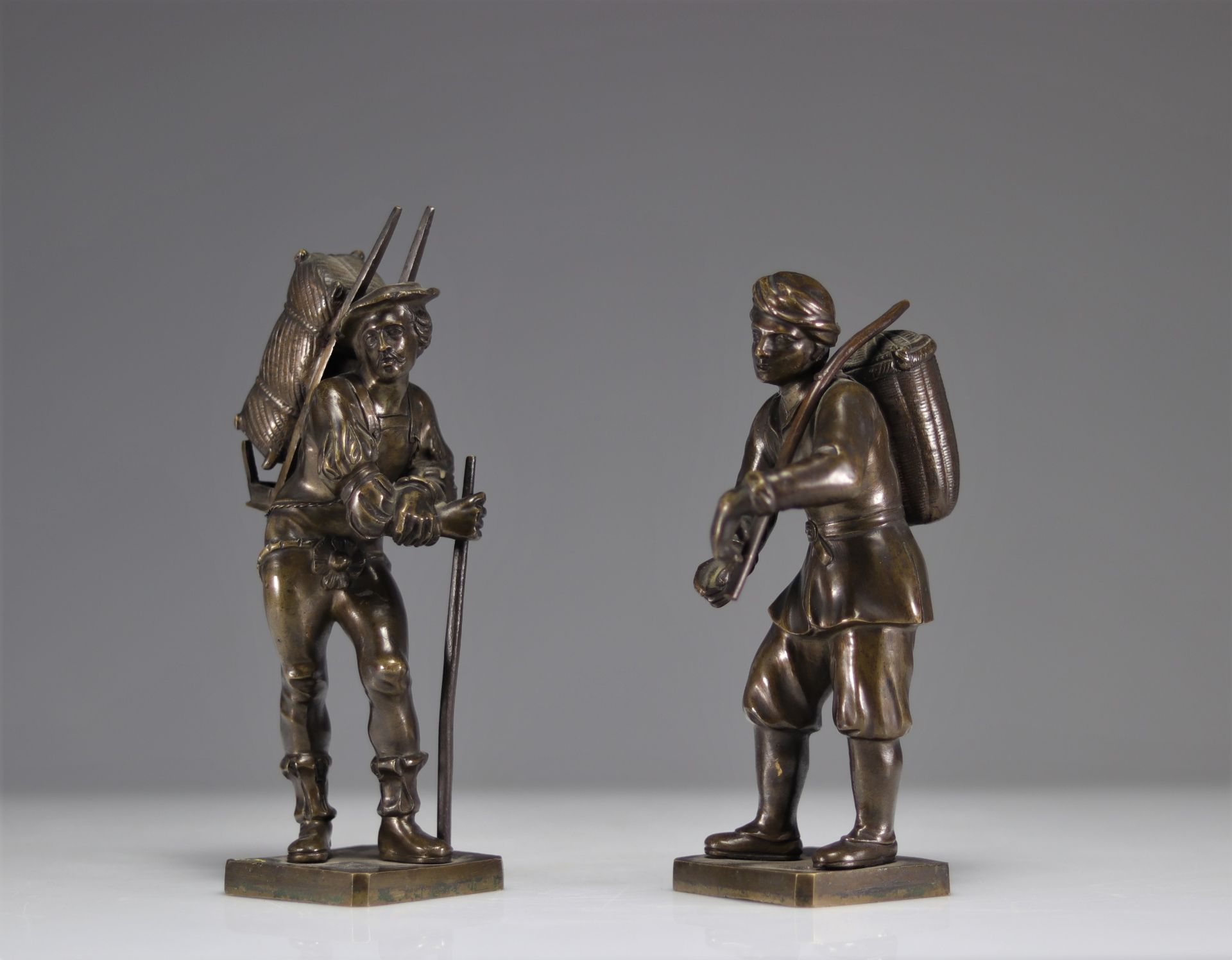 Bronzes (2) pair of late 18th century Italian work characters - Image 3 of 5