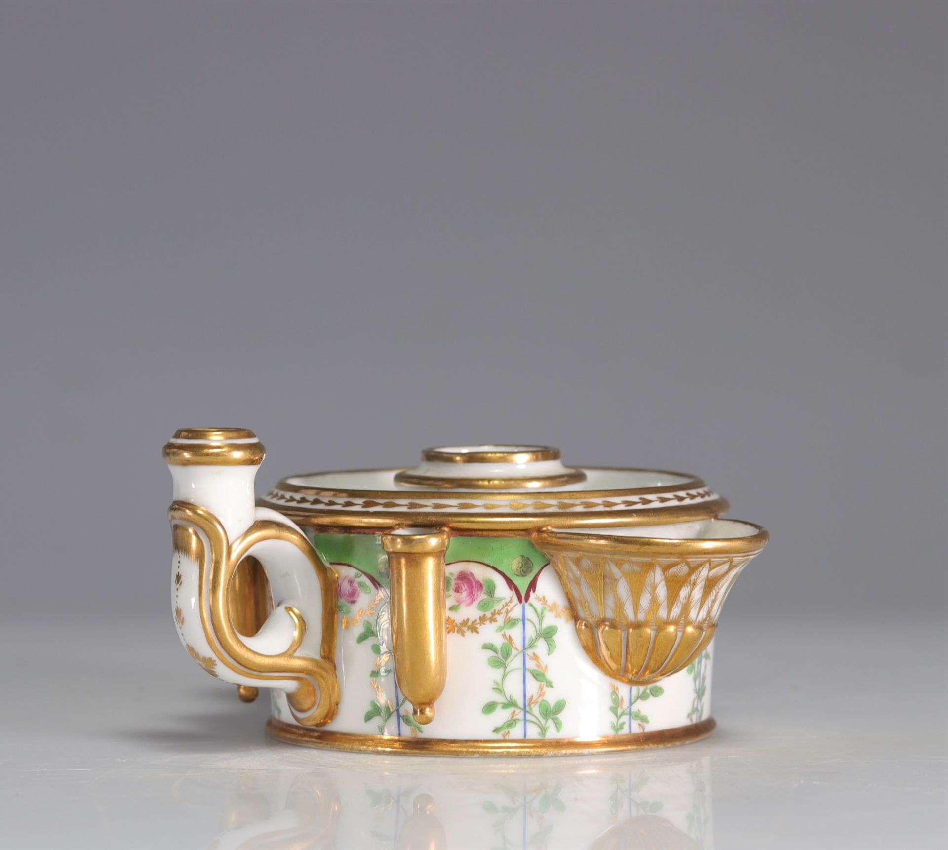 Paris porcelain inkwell 18th century Louis XVI period - Image 3 of 6