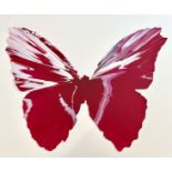 Damien Hirst. 2009. Butterfly. Spin Painting, acrylic on paper. Signature stamp "Hirst"