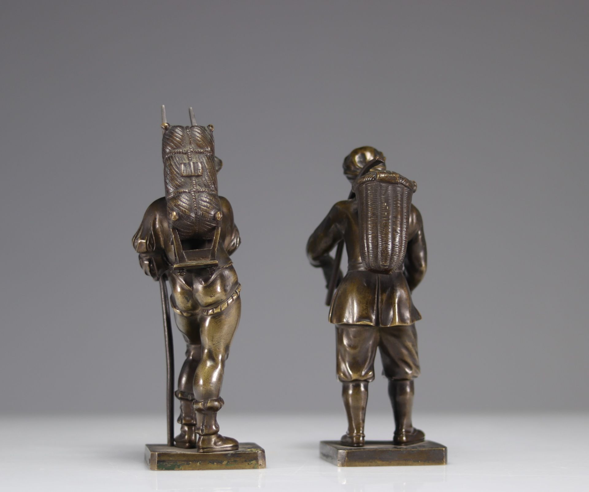 Bronzes (2) pair of late 18th century Italian work characters - Image 5 of 5