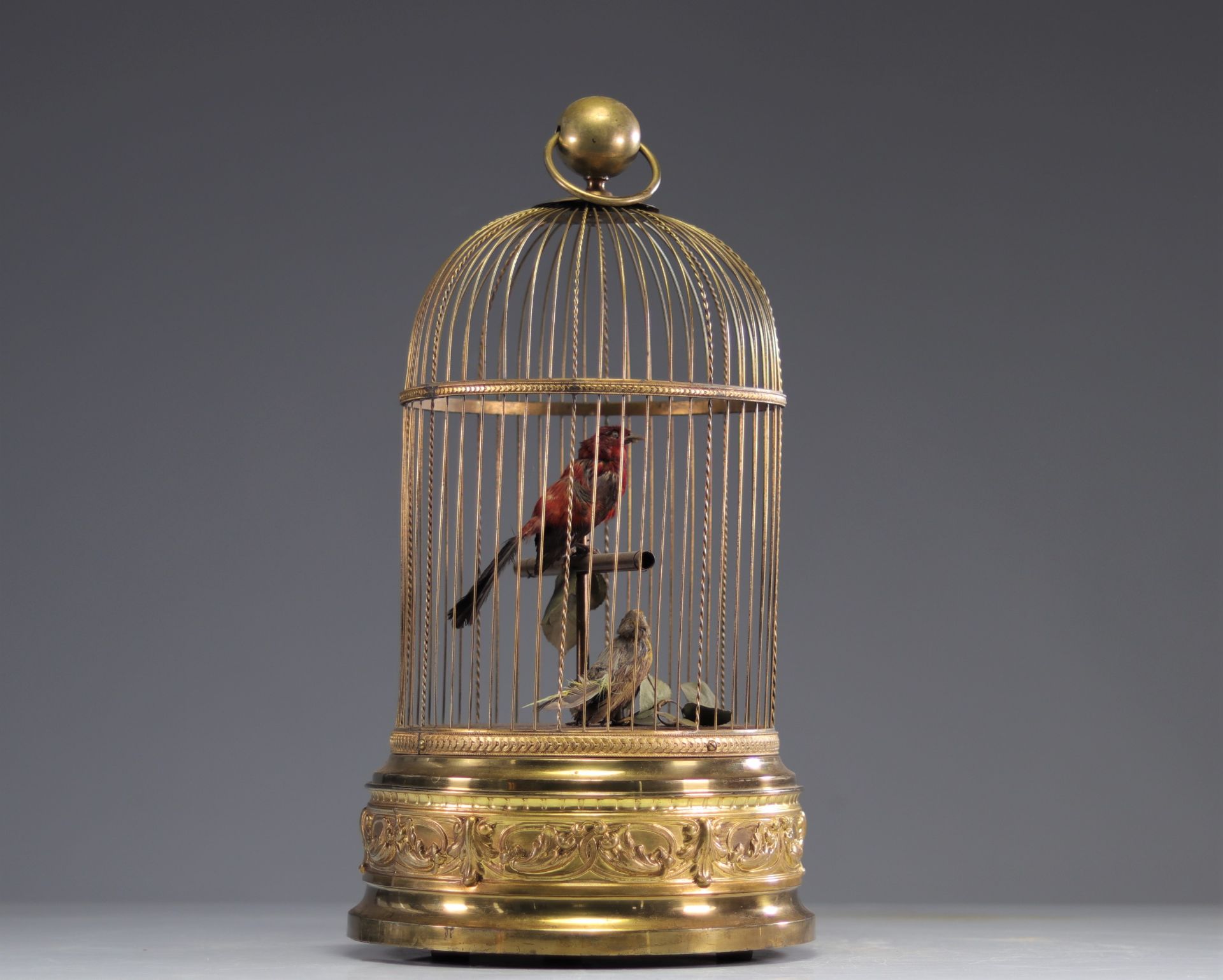 'Singing Bird Cage' automaton, mechanical with 2 birds - Bild 3 aus 3