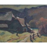 Albert RATY (1889-1970) Oil on panel "country house"