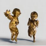 Pair of 18th century carved and gilded wooden angels