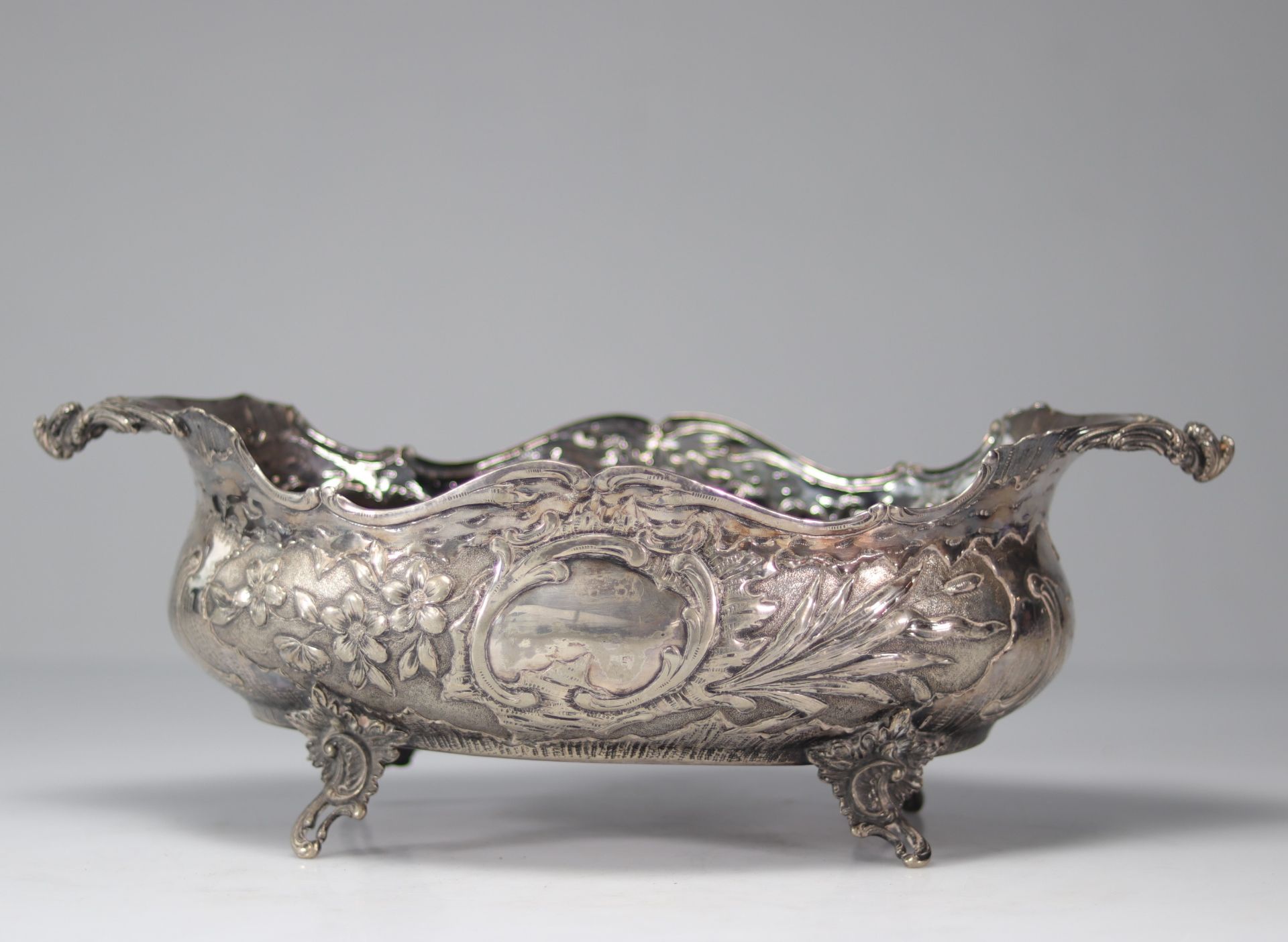 Pair of Louis XV style silver planters - Image 2 of 4