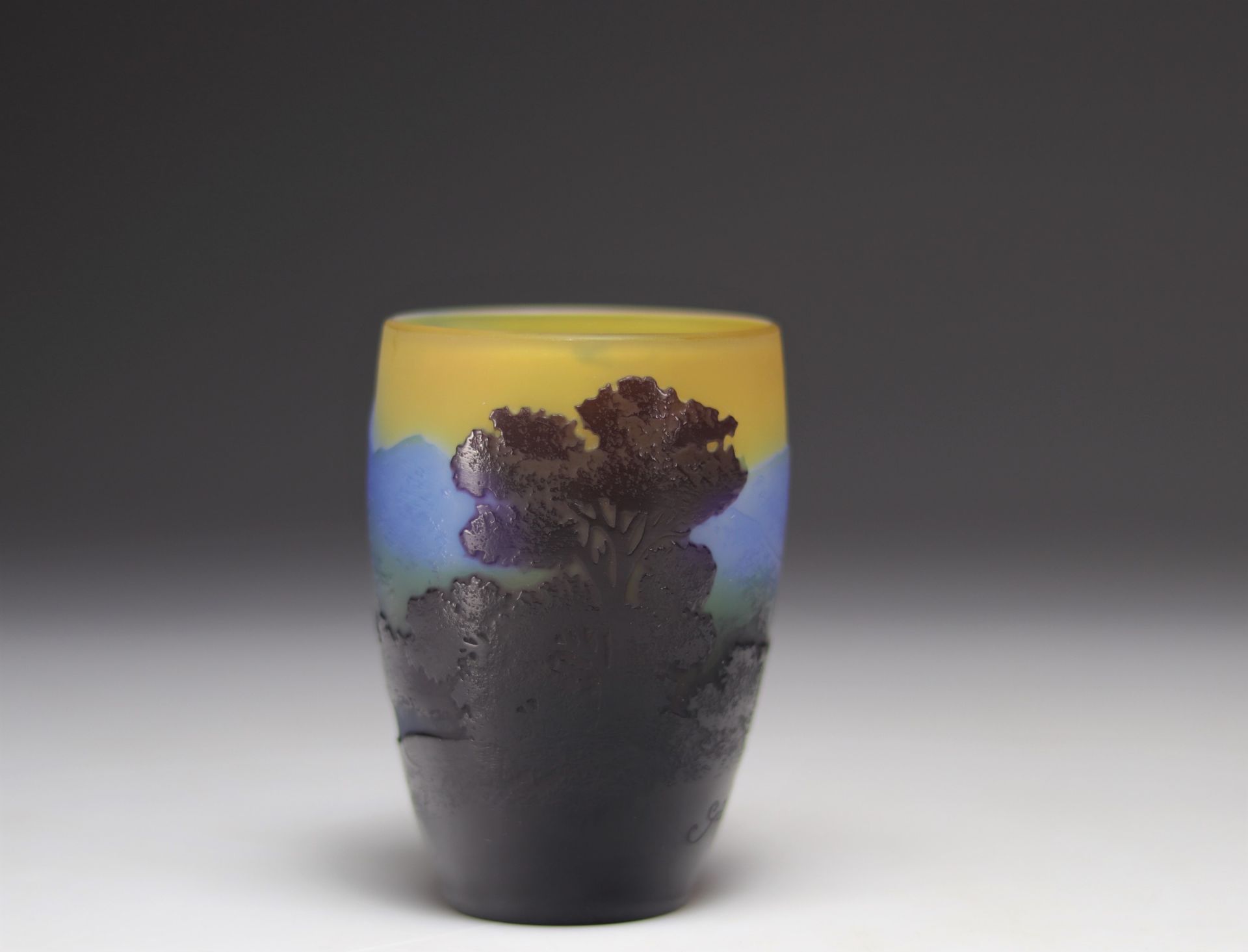 Emile Galle Vase Decorated With Vosges Landscape