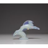 Sabino leaping gazelle in opalescent glass