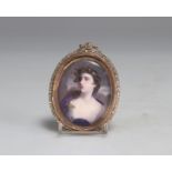 Miniature "portrait of a young woman in the antique style"