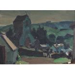 Albert RATY (1889-1970) Oil on canvas "church view"