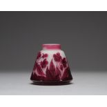 Emile Galle vase decorated with red flowers
