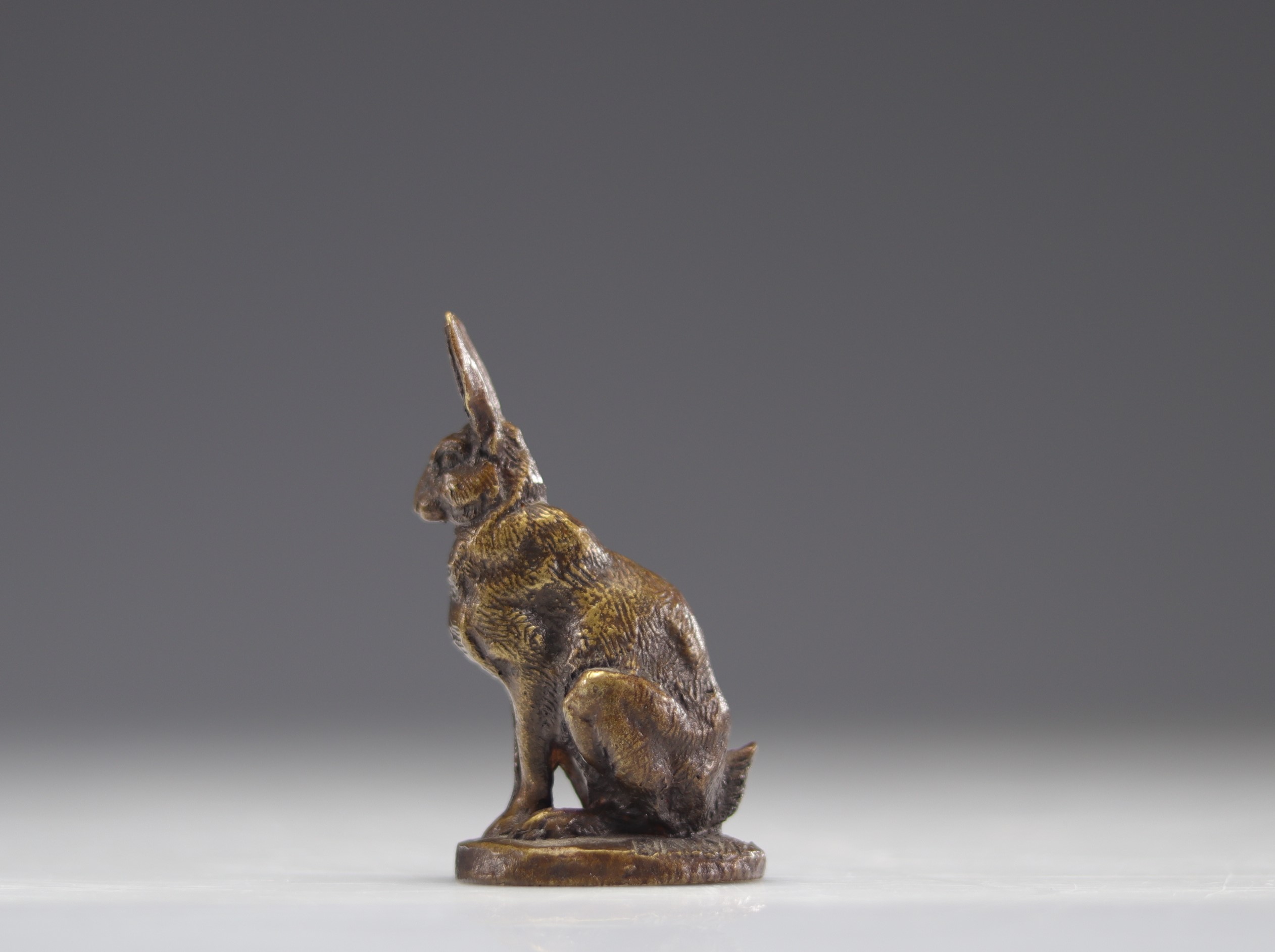 Antoine-Louis BARYE (1796-1875) Hare in bronze - Image 2 of 4