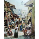 Alfredo PALMERO DE GREGORIO (1901-1991) large oil "market scene"