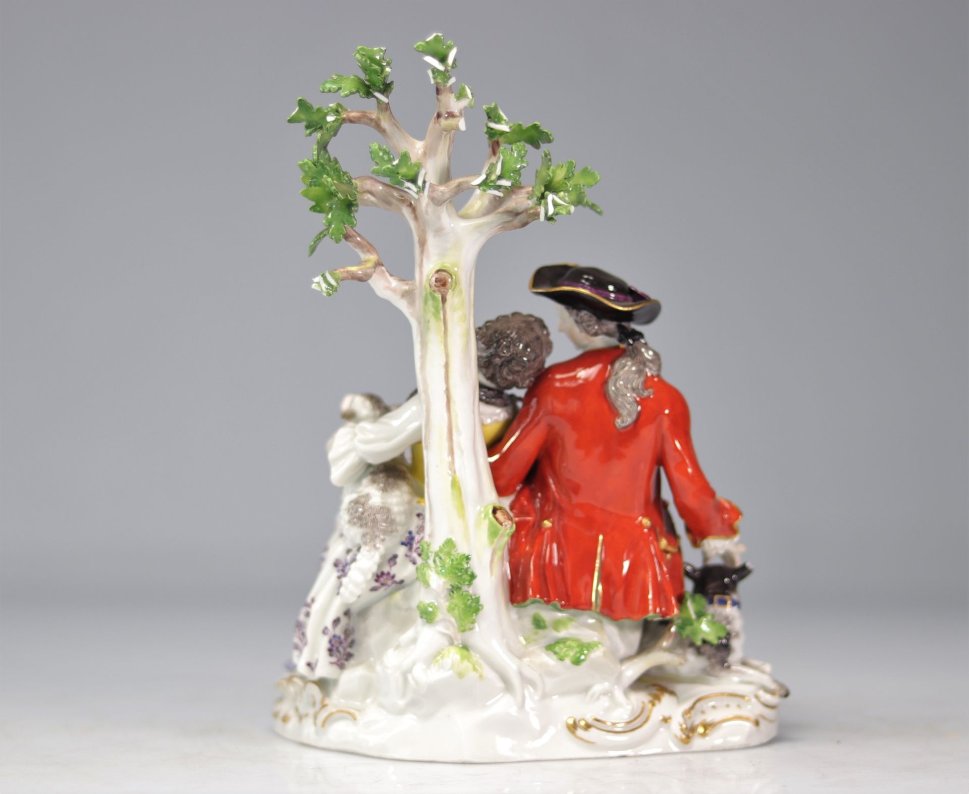 Meissen porcelain group 18th "shepherd and shepherdess" - Image 2 of 3