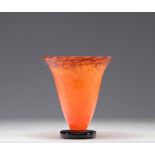 Schneider vase on orange and blue background