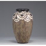 Charles CATTEAU (1880-1966) Art Deco sandstone vase