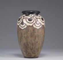 Charles CATTEAU (1880-1966) Art Deco sandstone vase