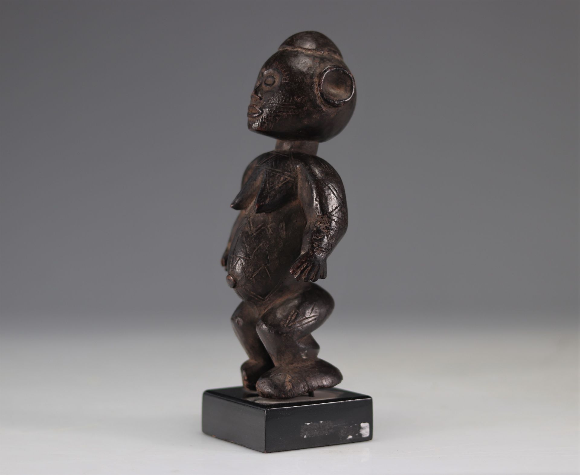 Old African carved wooden statue - Image 3 of 4