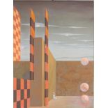Arthur Maria RENER (1912-1991) oil "surrealist landscape"