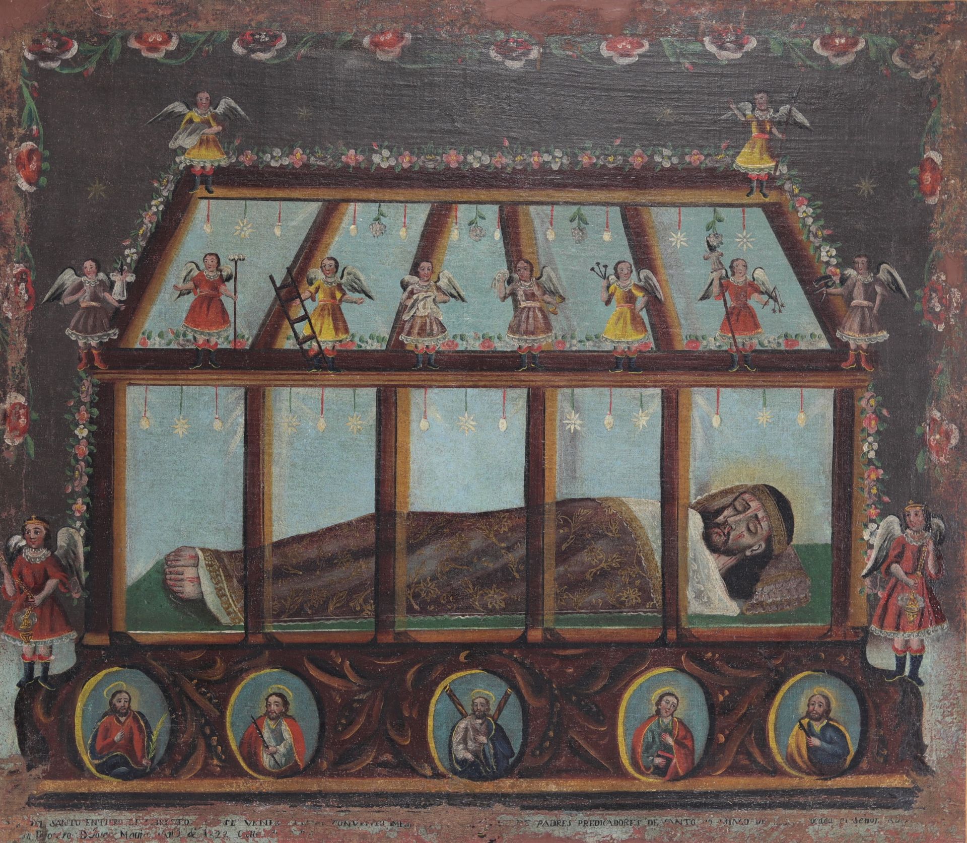 Eastern School oil on canvas "Christ at the Tomb" from 18th century