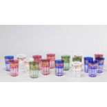 (17) Val Saint Lambert series of tea glasses with orientalist style decorations