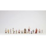 Lot (15) miniature porcelain figures