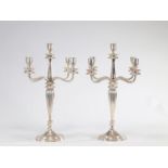 Pair of candlesticks in solid silver holland first title 1934 VK Koninklijke van Kempen