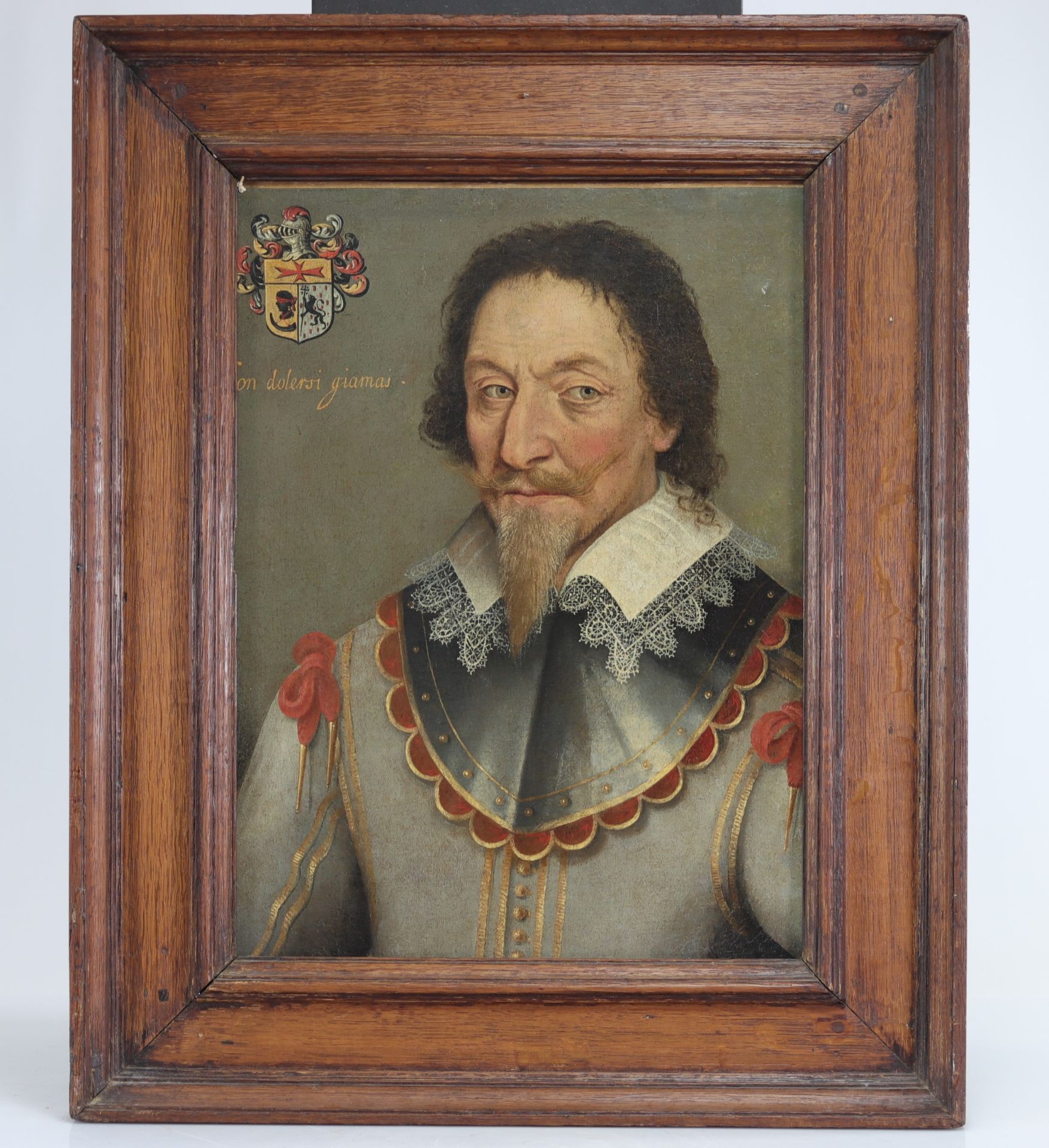 Portrait from Louis XIII period of the 17th century of a Corsican Nobleman from the Antwerp school - Image 2 of 2