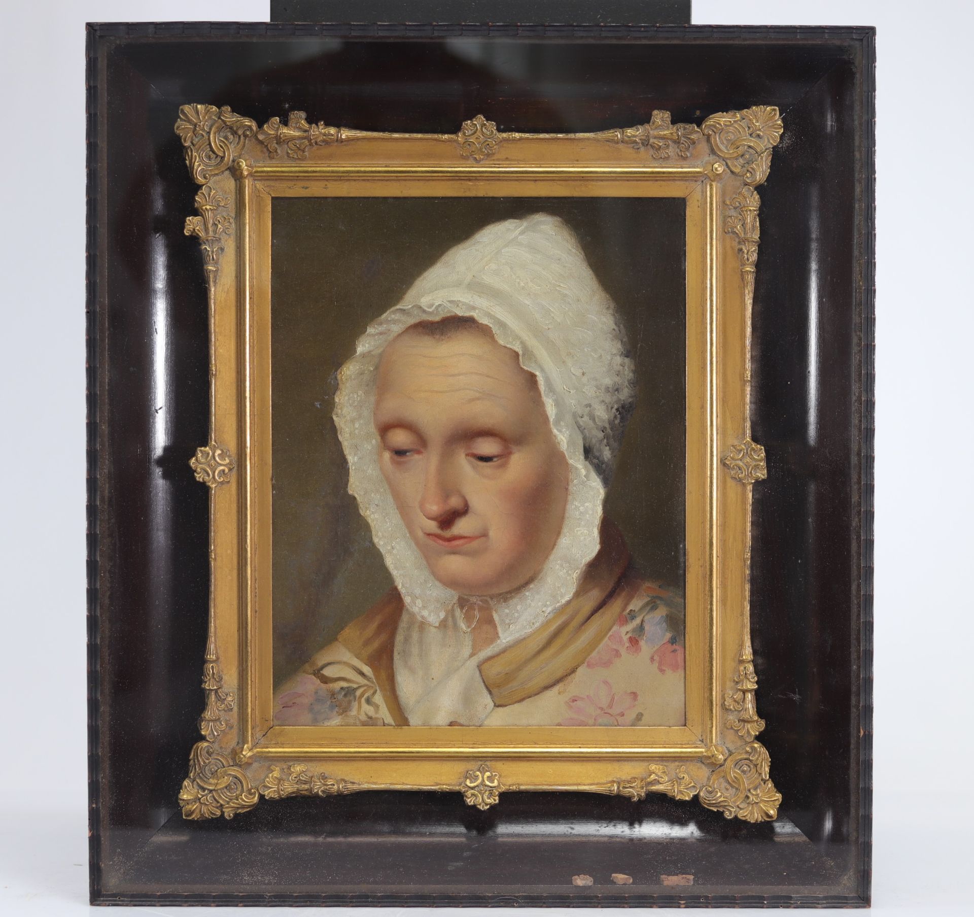 Jean Etienne LIOTARD (1702-1789) Att. oil "portrait of a woman" - Bild 2 aus 2