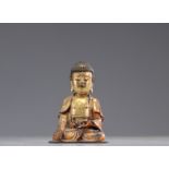 Buddha in bronze and gilded lacquer from China from the Ming period (æ˜Žæœ)