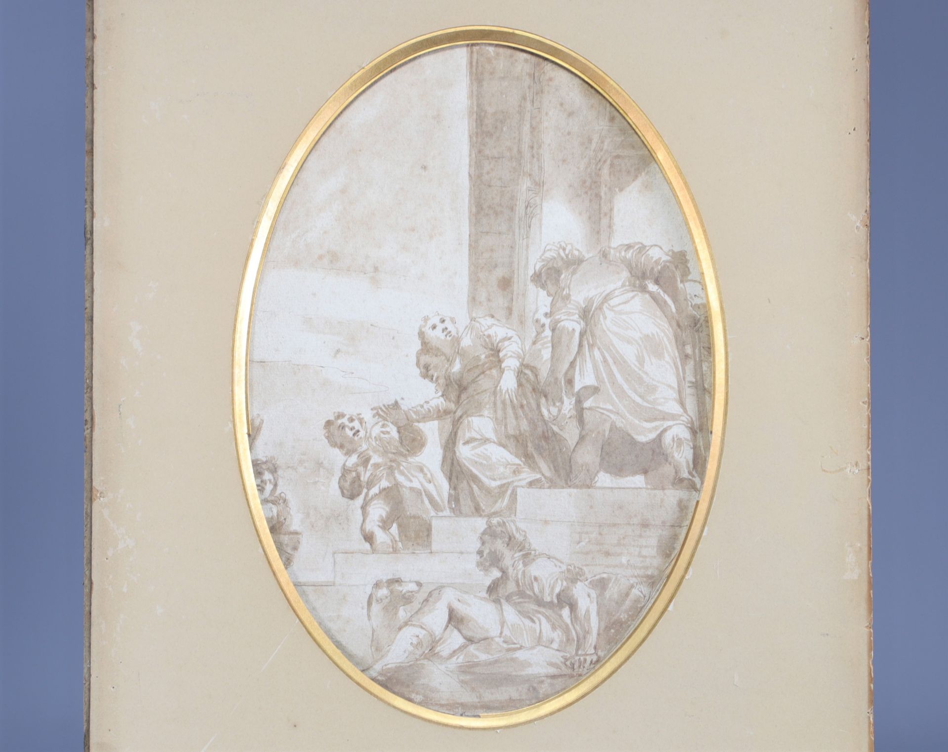 Drawing in Tiepolo style from 17th centuryÂ