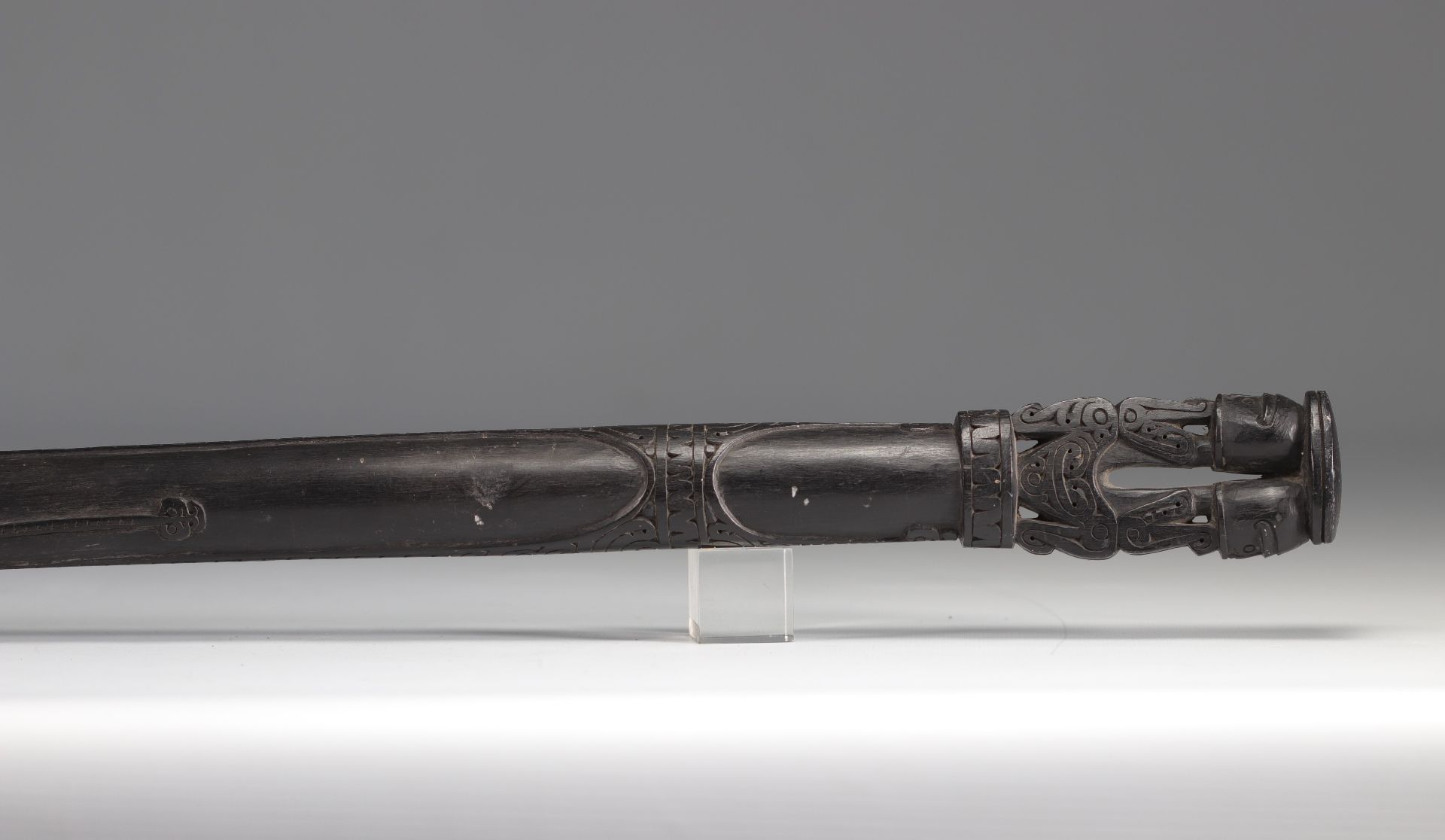 Finely carved prestige stick - Massim - from Oceania - Image 6 of 6