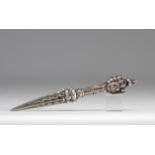 Solid silver Phurbu ritual dagger from China and Tibet