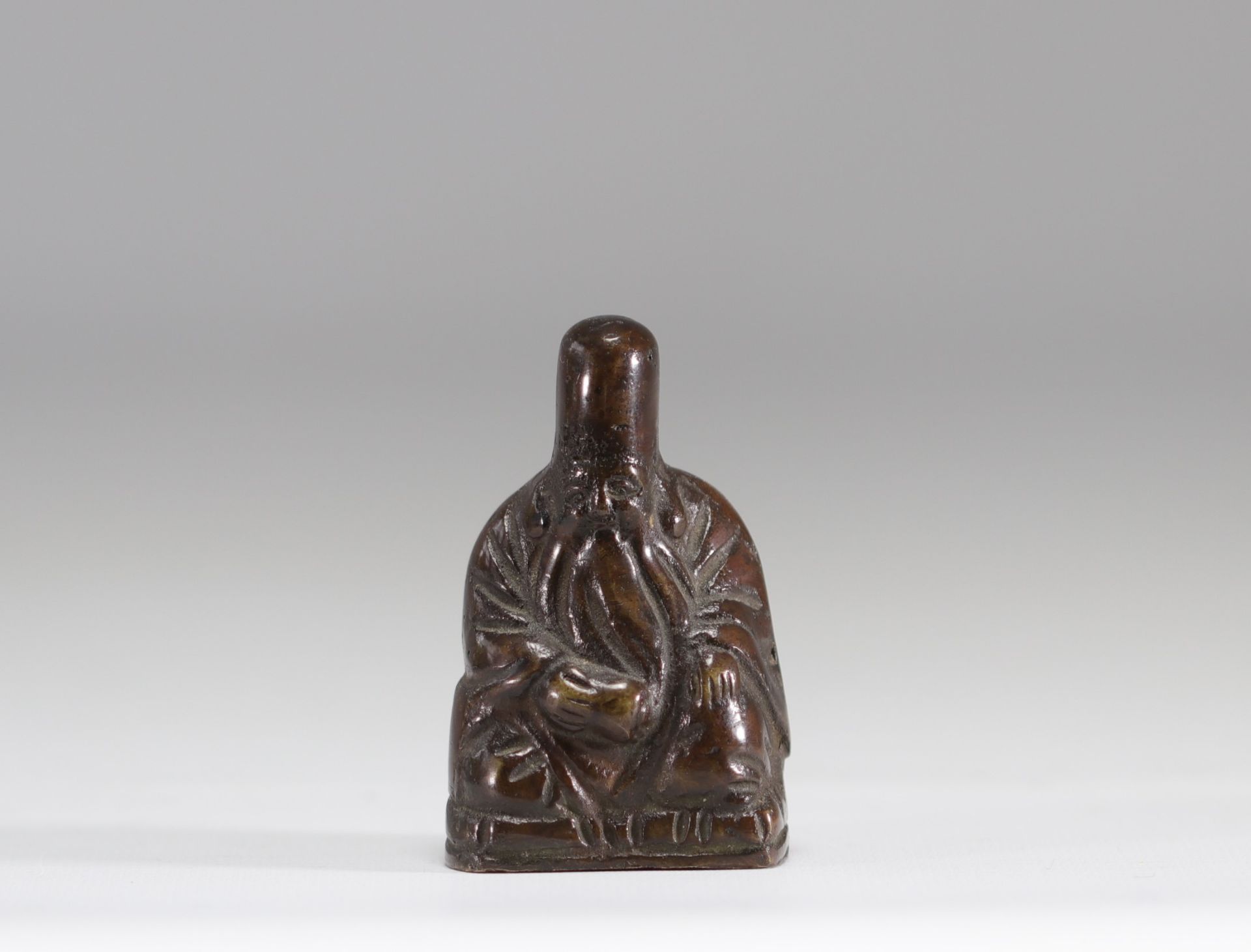 Bronze figure fukurokuju from Japan from Edo period (æ±Ÿæˆ¸æ™‚ä»£)