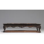 Rare carved wooden base with remains of polychromy from China from 18th century