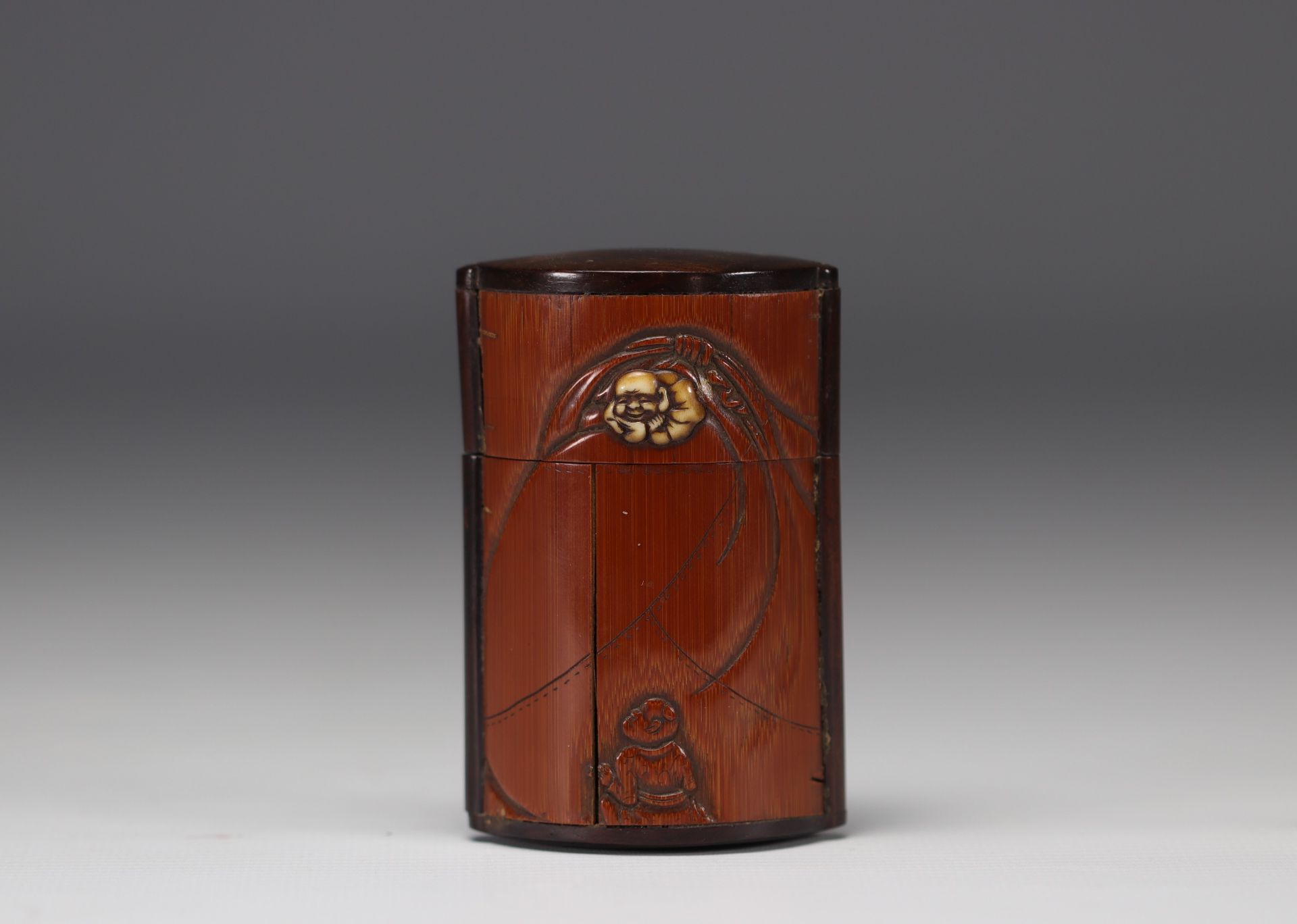 Japanese carved bamboo inro