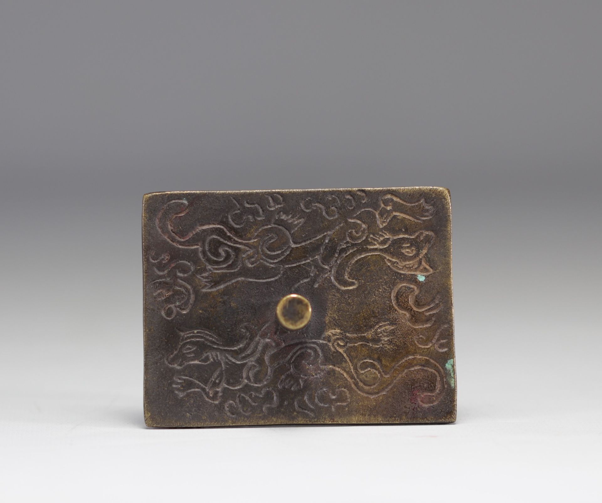 Chinese bronze seal from the Qing period (æ¸…æœ) - Image 2 of 5
