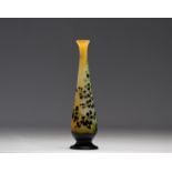 Emile Galle multi-layered vase with floral decoration