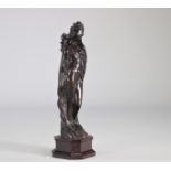 Sydney NICHOLSON BOYES (XIX-XX) young woman in Art Nouveau bronze