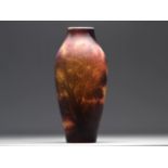 D'Argental imposing multi-layered vase with lacustrine decoration