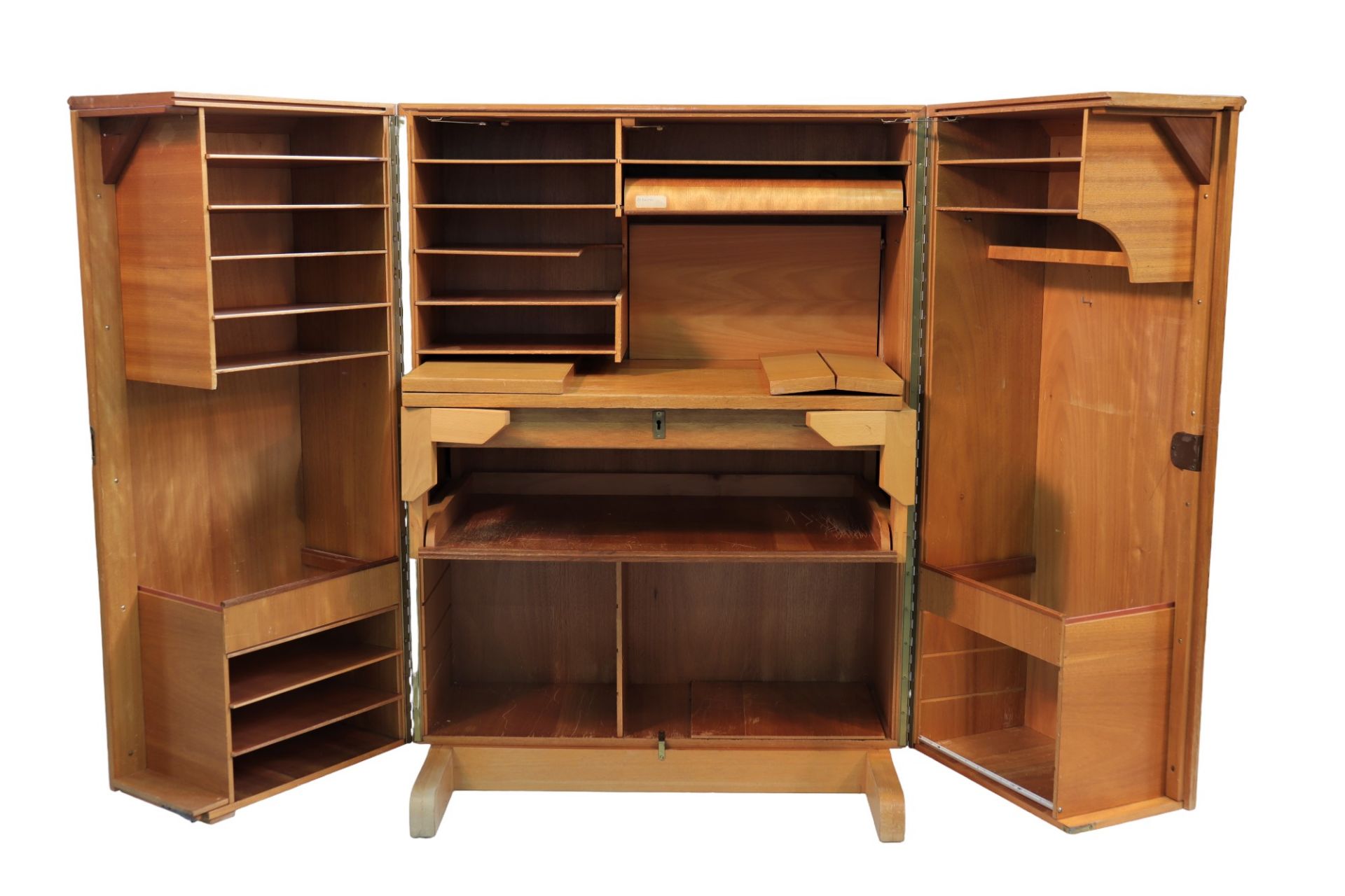 Amazing and rare cabinet desk. Magic box, Work of the 1960s wood and veneer - Bild 5 aus 6