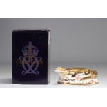 ROYAL CROWN DERBY "Crocodile" porcelain