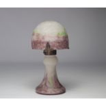 MULLER Freres Luneville â€œMushroomâ€ lamp in marmoreal glass