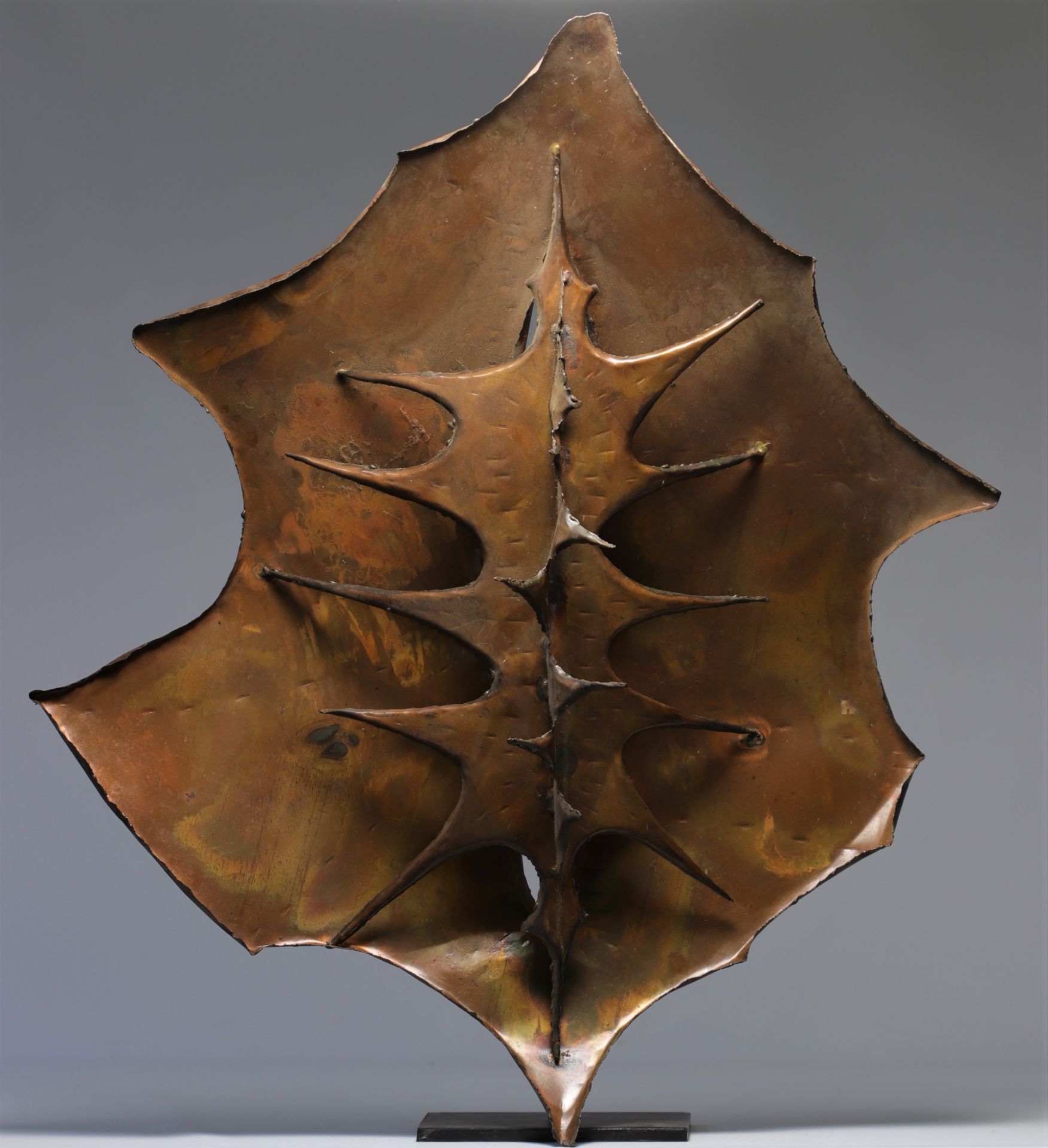 Copper wall lamp "Brutalist art 1950" - Image 2 of 3