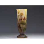 Daum Nancy enamelled vase decorated with berries