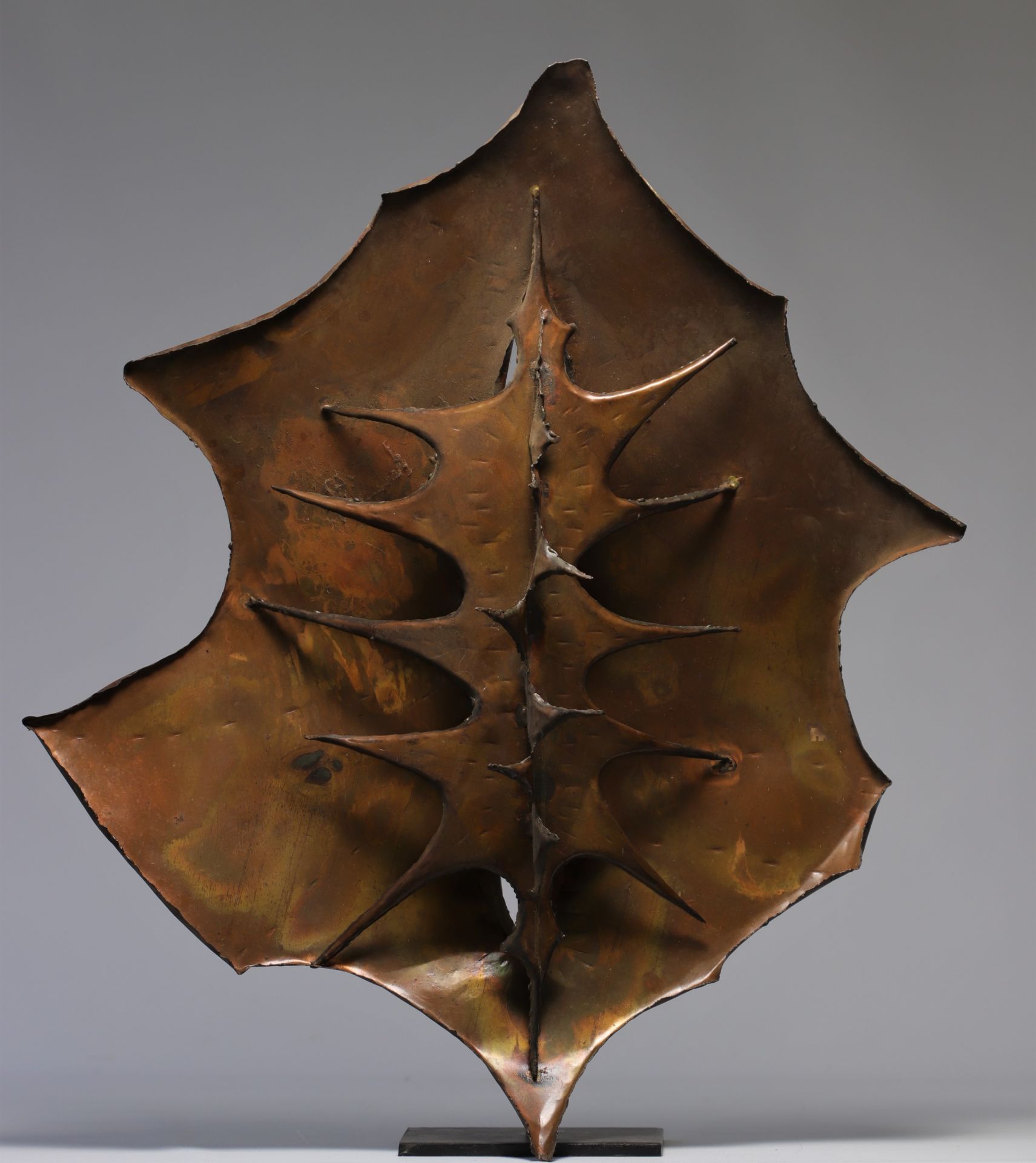 Copper wall lamp "Brutalist art 1950" - Image 3 of 3