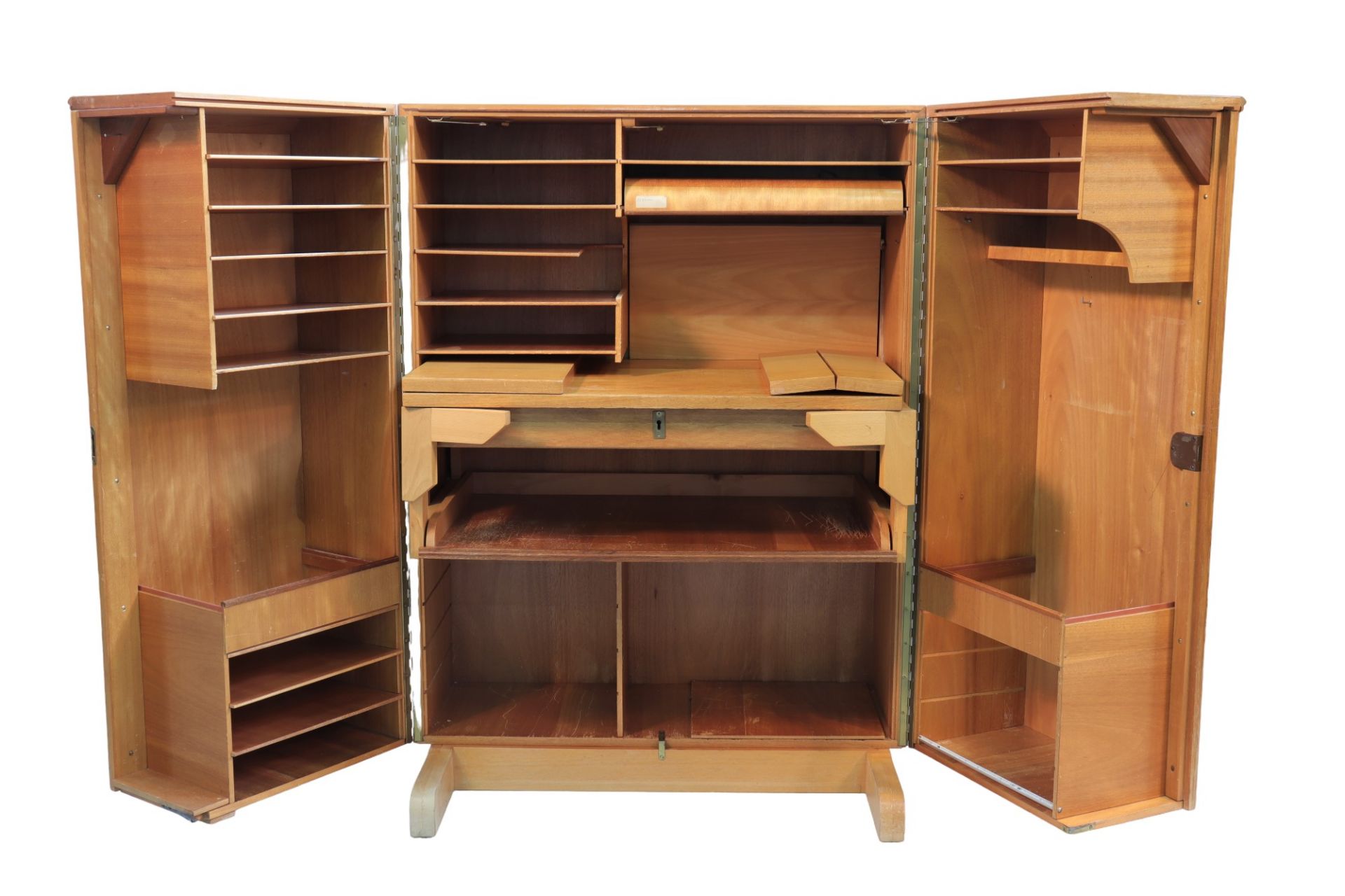 Amazing and rare cabinet desk. Magic box, Work of the 1960s wood and veneer - Bild 6 aus 6