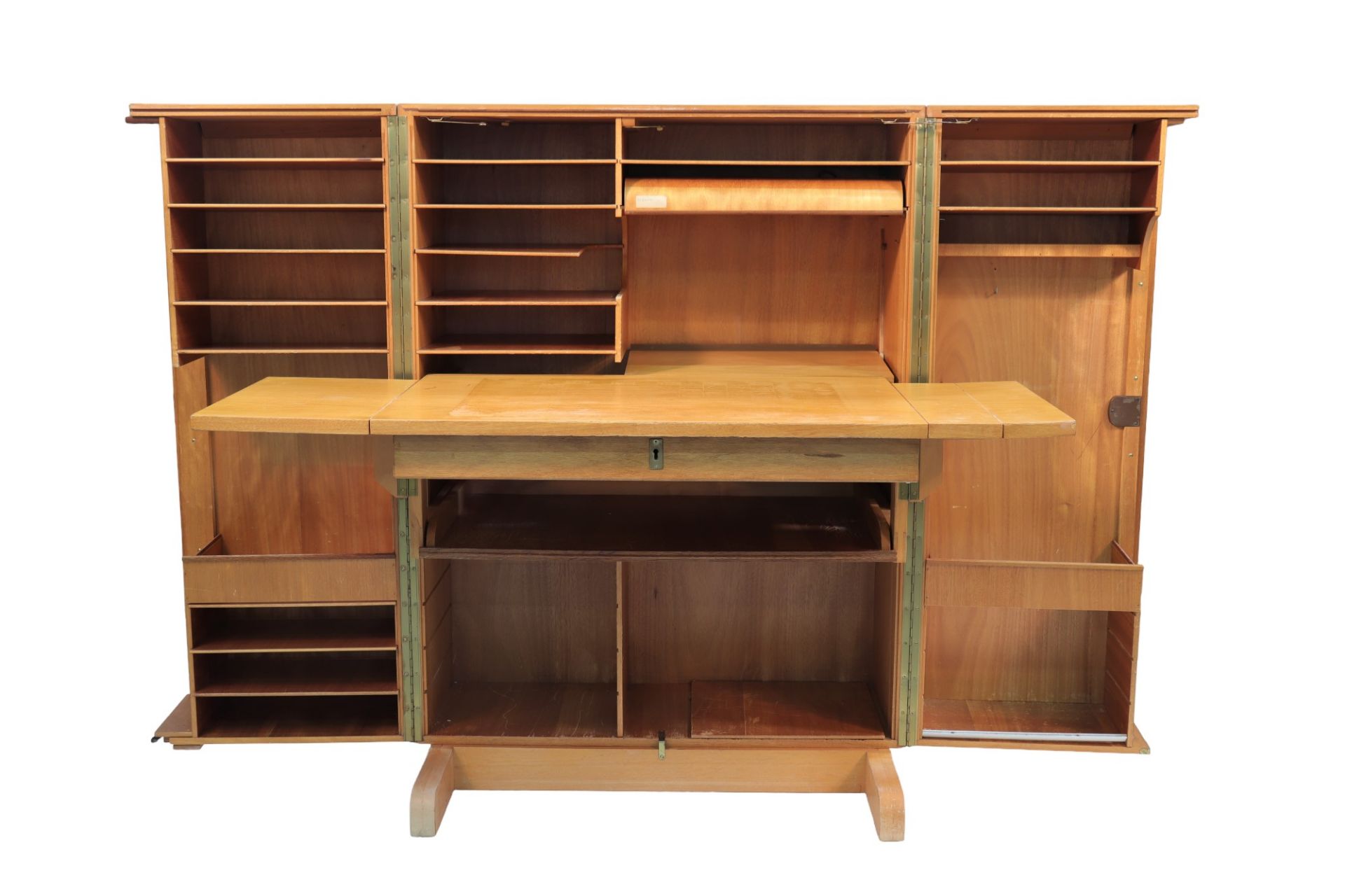 Amazing and rare cabinet desk. Magic box, Work of the 1960s wood and veneer - Bild 2 aus 6