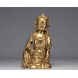 Guanyin in gold lacquer porcelain