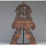 India wooden sculpture decorated with figures