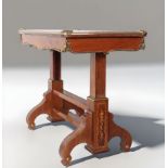Napoleon III table in marquetry and bronze